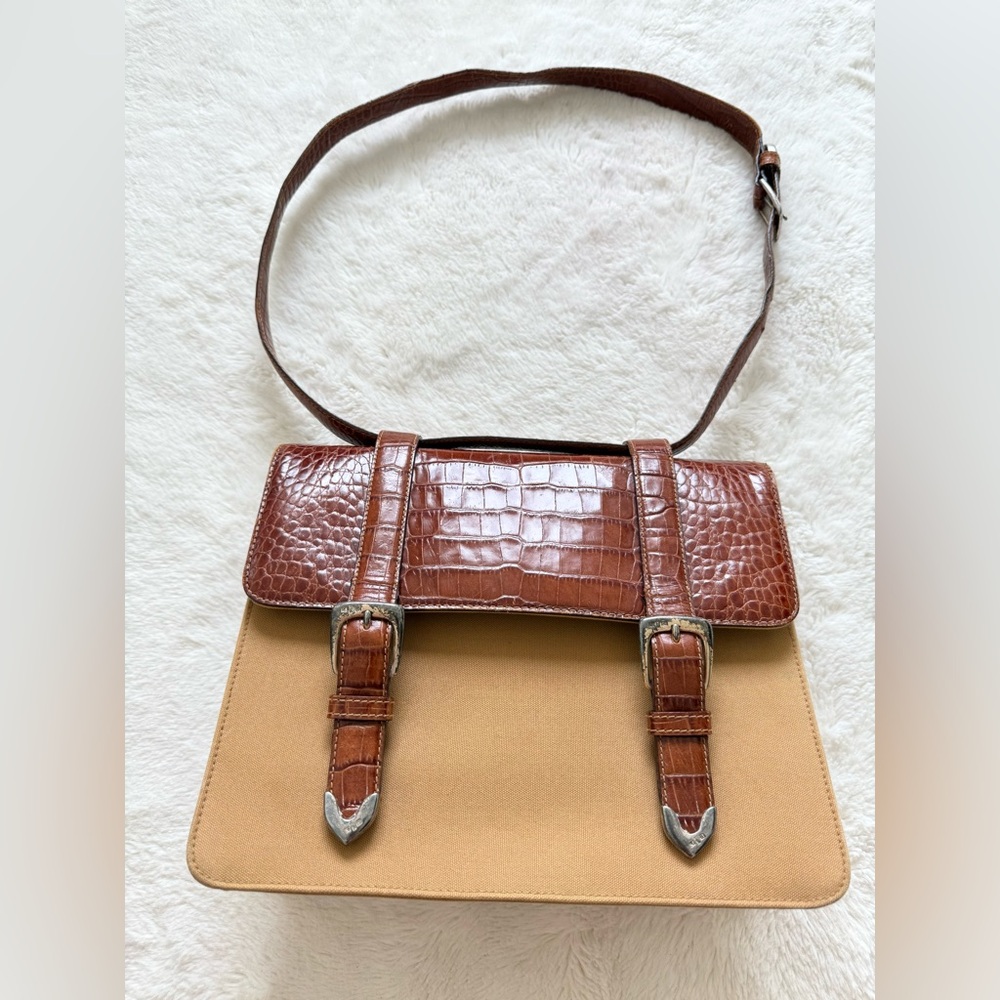 Ralph Lauren canvas shoulder bag  Authentic